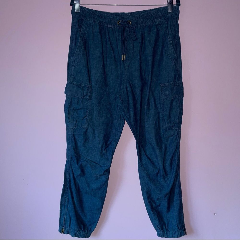 Polo Ralph Lauren Size M Men's Blue Chambray Cargo Pants